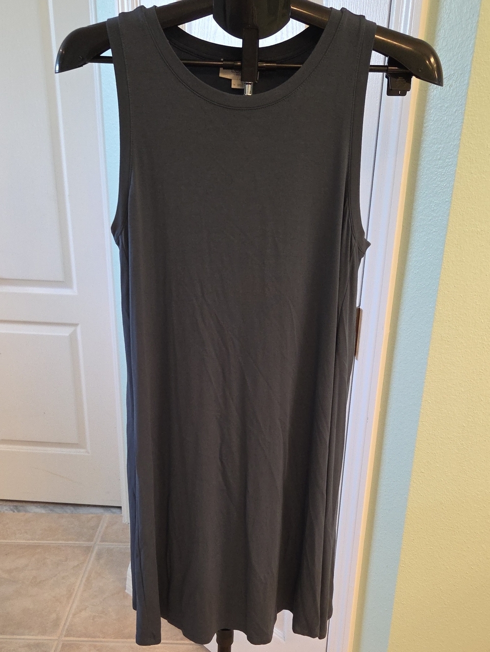 LOFT Slate Gray Sleeveless Mini Dress